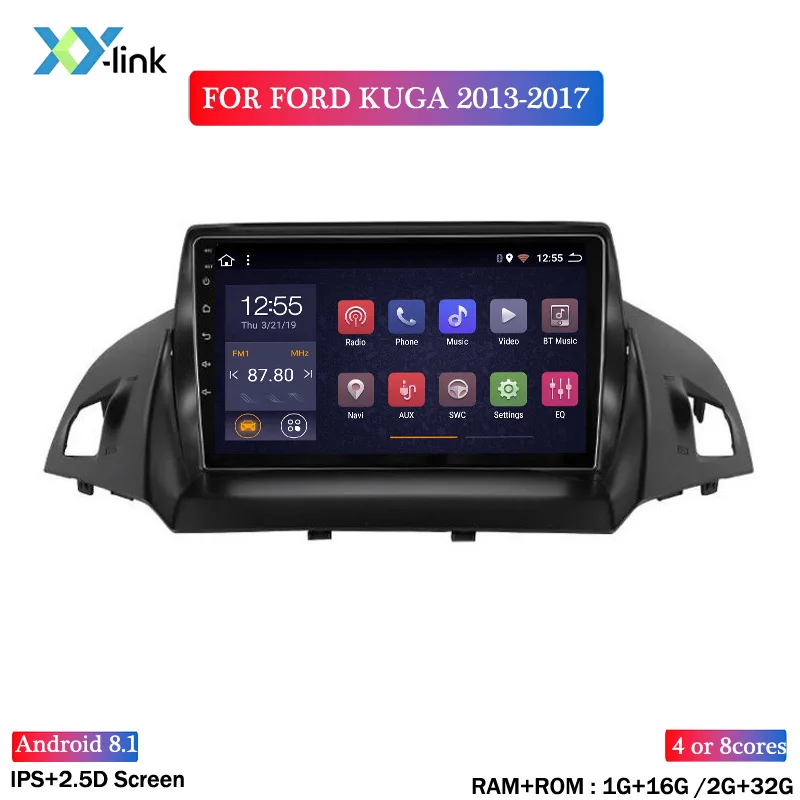  9 INCH 2.5D Android 8.1 Car DVD GPS Player For ford kuga 2013-2017 Car Radio Stereo Head Unit Navig