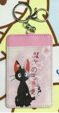 1 шт. Kiki's Cat Мода Аниме держатель для карт PU мультфильм кредитные сумки монета автобус карты брелок для девочек Подарки Новинка - Цвет: See chart