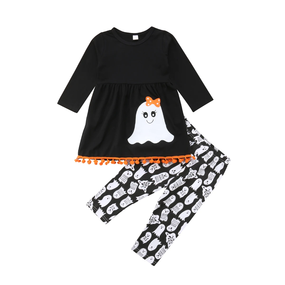 

Baby Girl Clothes New Halloween Cute Lovely Casual Soft Baby Girls Kids Long Sleeve Tops Pants 2PCS Outfits 2-7T
