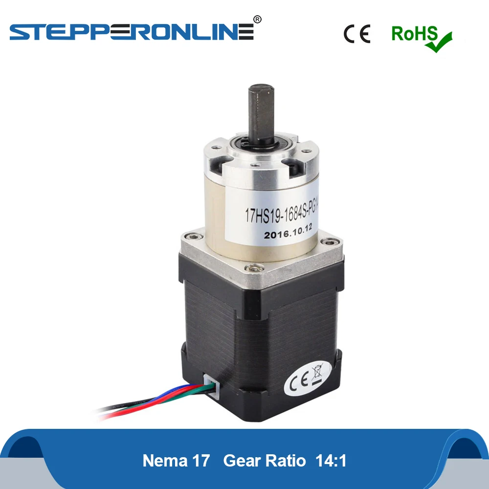 

Nema 17 Stepper Motor 42 Motor Extruder Gear Stepper Motor Ratio 14:1 Planetary Gearbox L=48mm 4-lead Nema17 Stepping Motor