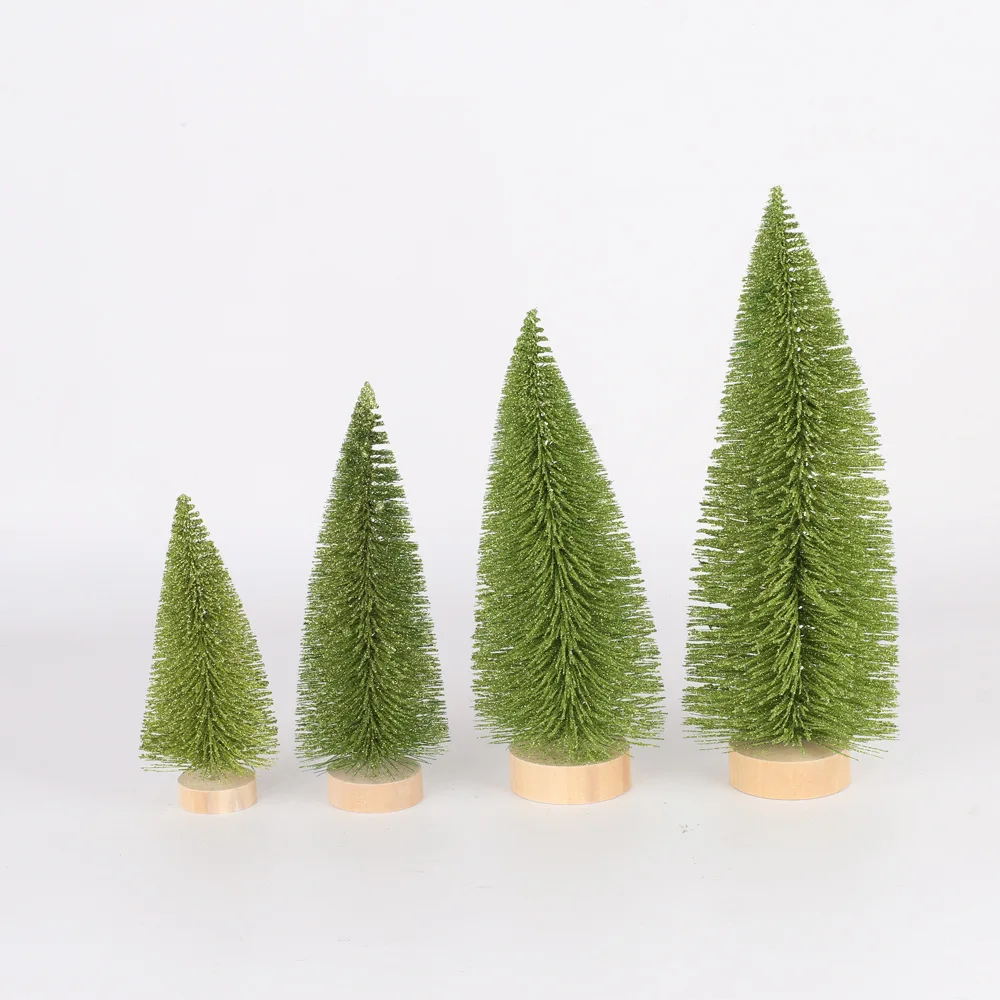 

Manufacturers Direct Selling New Style Christmas Decorations Christmas Desktop Furnishings Light Green Pine Needle Dusting Powde