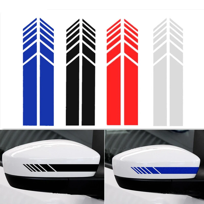 Adesivi Riflettenti Per Specchietto Retrovisore Auto - 4 Pezzi In Vinile Silver, Decorazione E Sicurezza - Foto 7