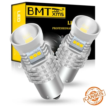 

BMTxms 2Pcs P21W 1156 BA15S LED Canbus For Audi A3 A4 A5 VW MK7 Golf CC Ford Fusion BMW F30 3 Series DRL Turn Signal Light