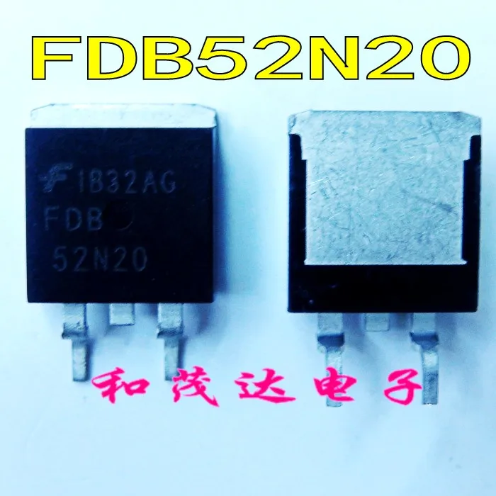 5 шт./FDB52N20 52N20 200V52A FDB52N20TM-263 TO263
