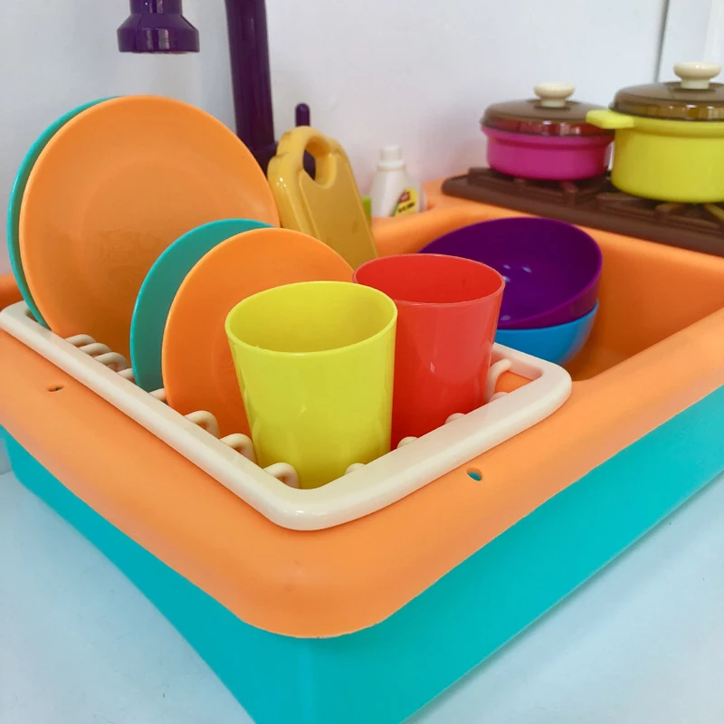  Kitchen Toy Pretend Play Toys Children Simulation Automatic Wash-up Kitchen Sink Small Pool Circula - 4000305891409