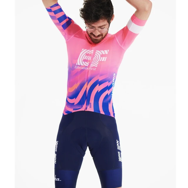 US $34.09 raphaing 2020 EF pro team new summer skinsuit men triathlon cycling short sleeve mtb roupa ciclismo