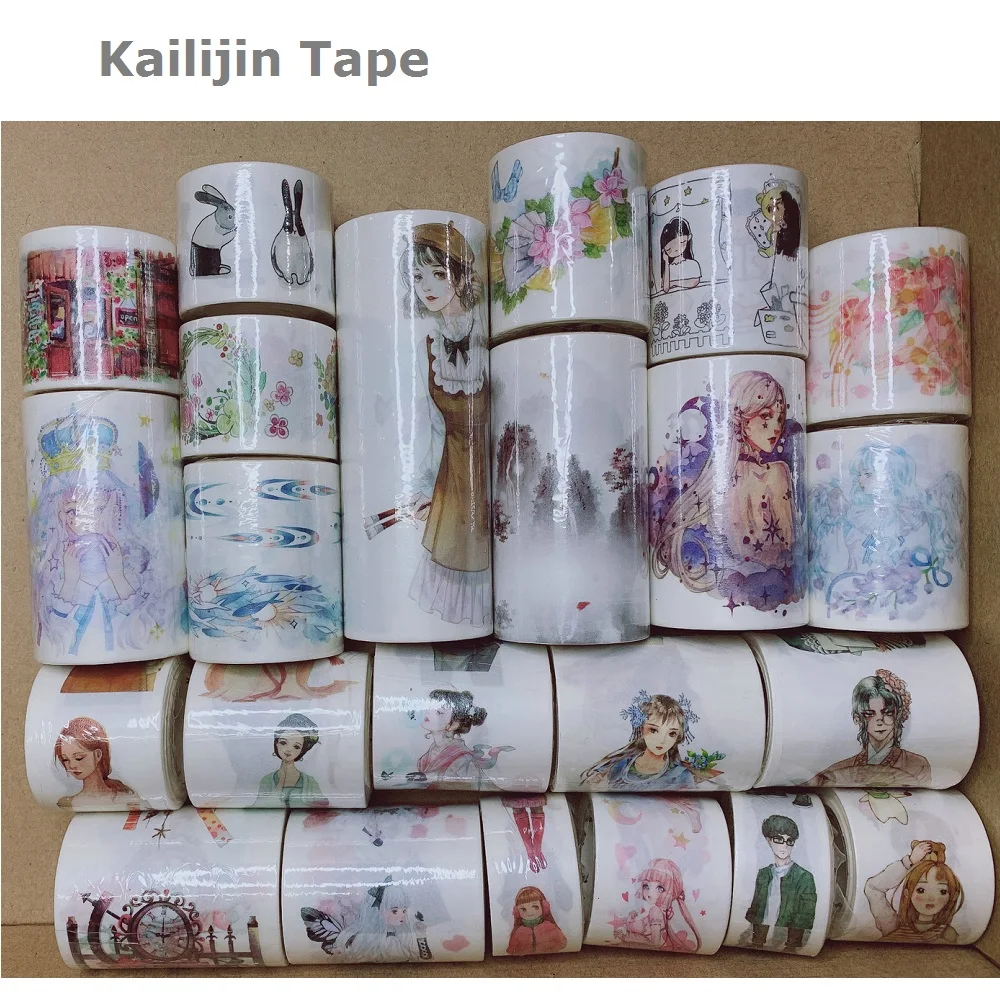 

Special Oil Washi Tape w/ Release Paper Beautiful Design for DIY Planner Book Washi Sticker