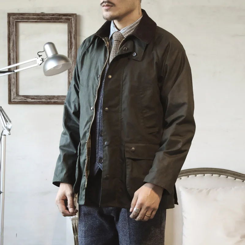 BBR-0002 Red Tornado Asian Size Genuine Super Quality Cotton Wax Water Proof Jacket 4