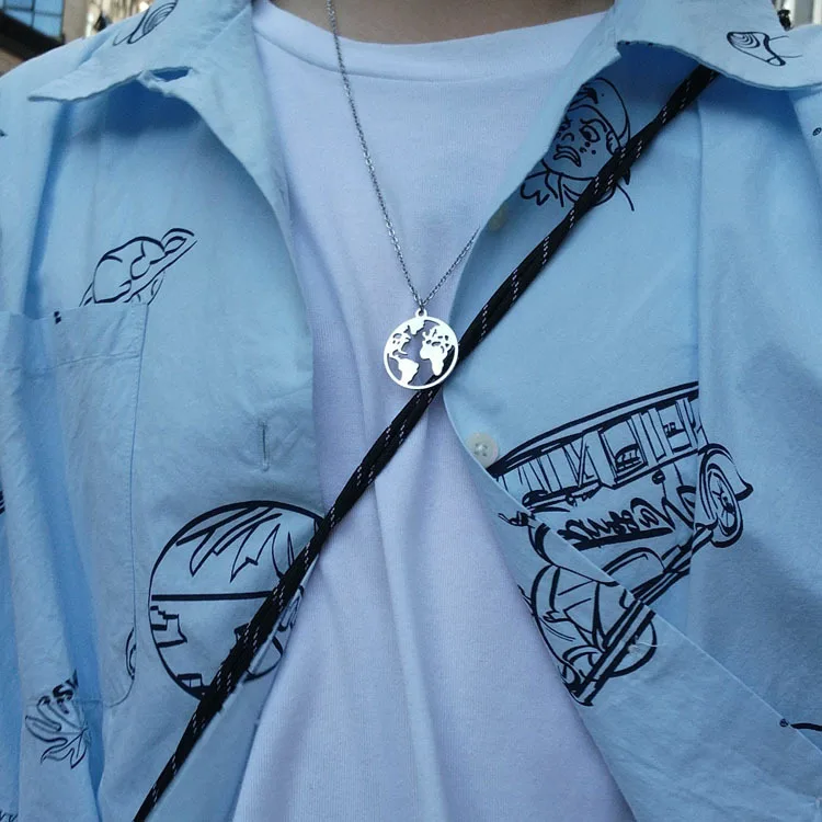 Женское Ожерелье чокер хит новинка ожерелье из нержавеющей стали Круглый