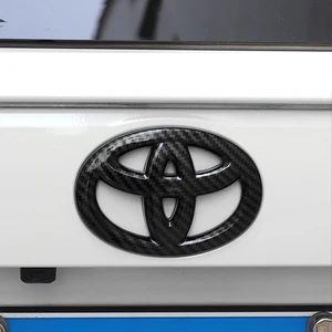 Image 4 - Sau Ô Tô Hiệu Miếng Dán Kính Cường Lực Cho Logo Toyota Avalon Tràng Hoa Levin Rav4 Tự Động Thân Huy Hiệu Sợi Carbon Đề Can Sửa Đổi Accesorios