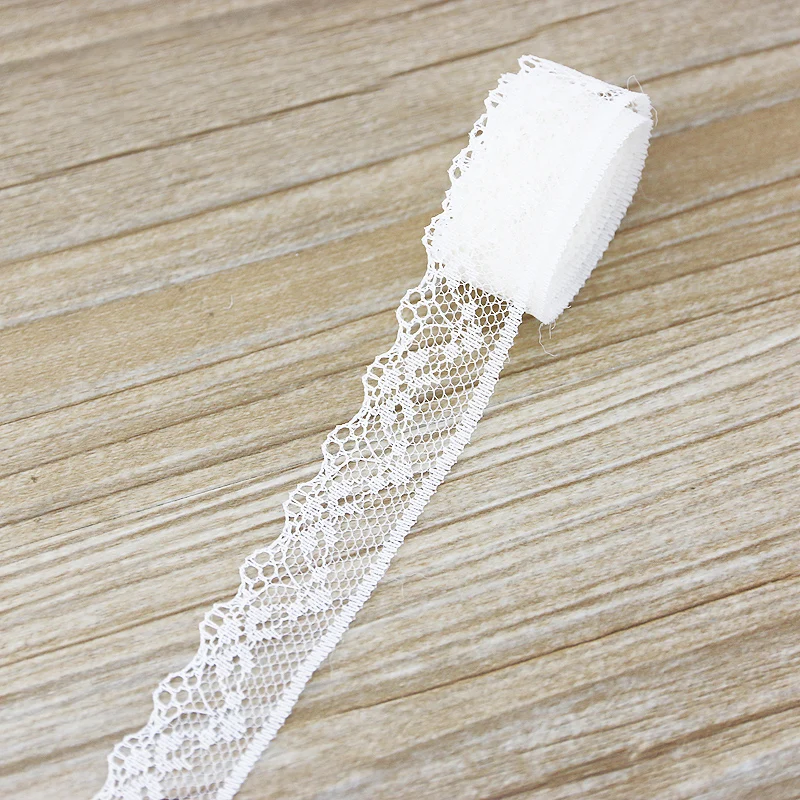20mm color Lace fabric Webbing Decoration gift packing Material 10 yards/roll