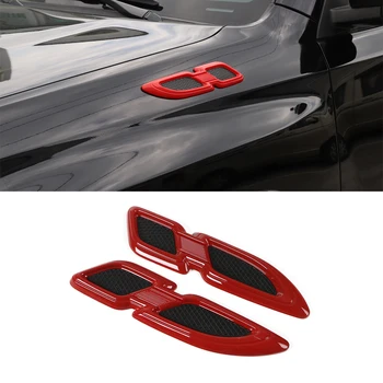 

for Toyota 4Runner 2017 2018 2019 Front Engine Hood Fender Decoration Cover Trim Car Exterior Accessories ABS Chrome Red