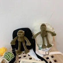 Японский стиль ретро лягушка Сумка в Корейском стиле Hong Kong стиль Harajuku-стиль забавная кукла сумка женская guang jie bao