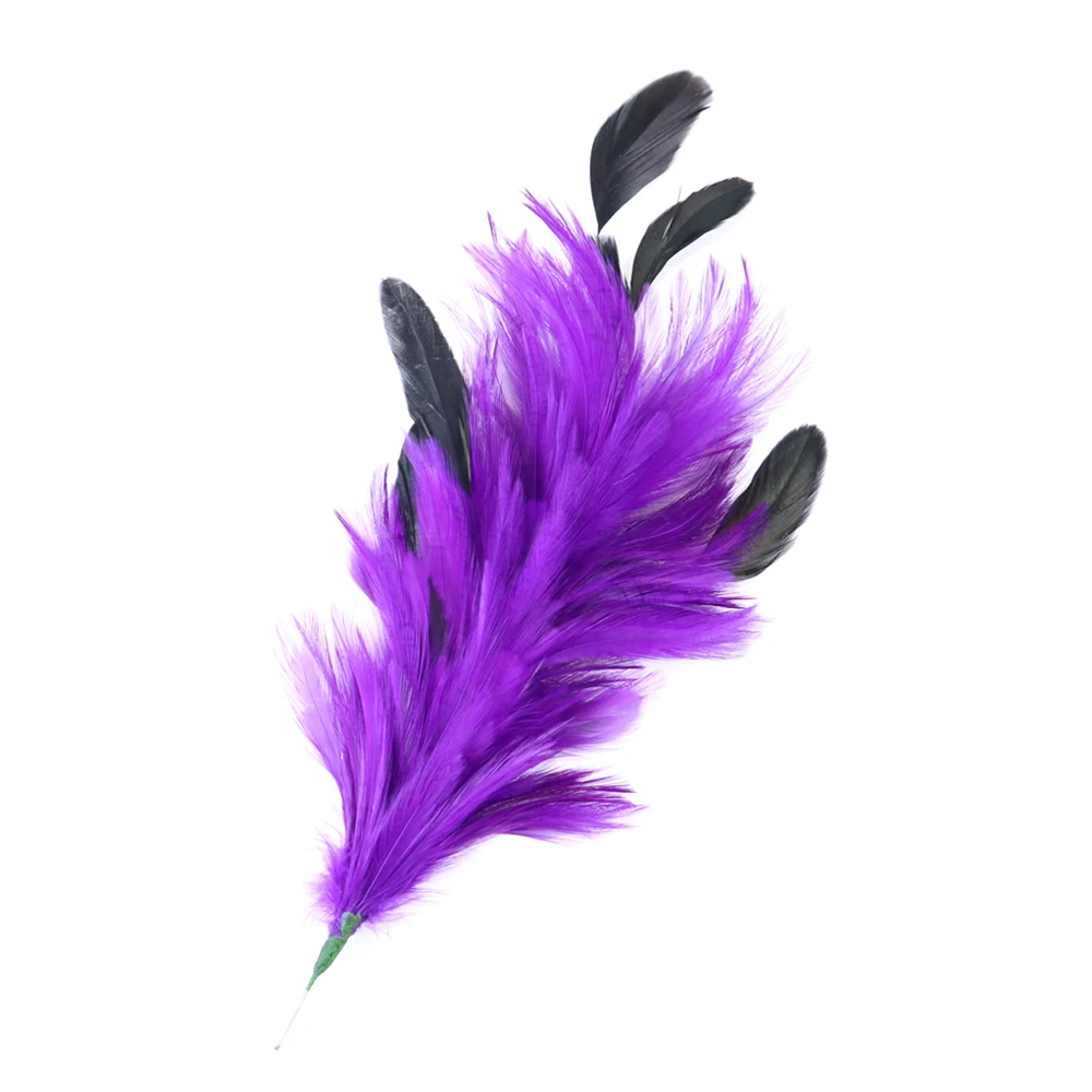 13 цветов 1 штука 28 см Красивая мягкая окрашенная красочная курица петух перо цветы Букеты Свадебная вечеринка украшение дома - Цвет: Пурпурный