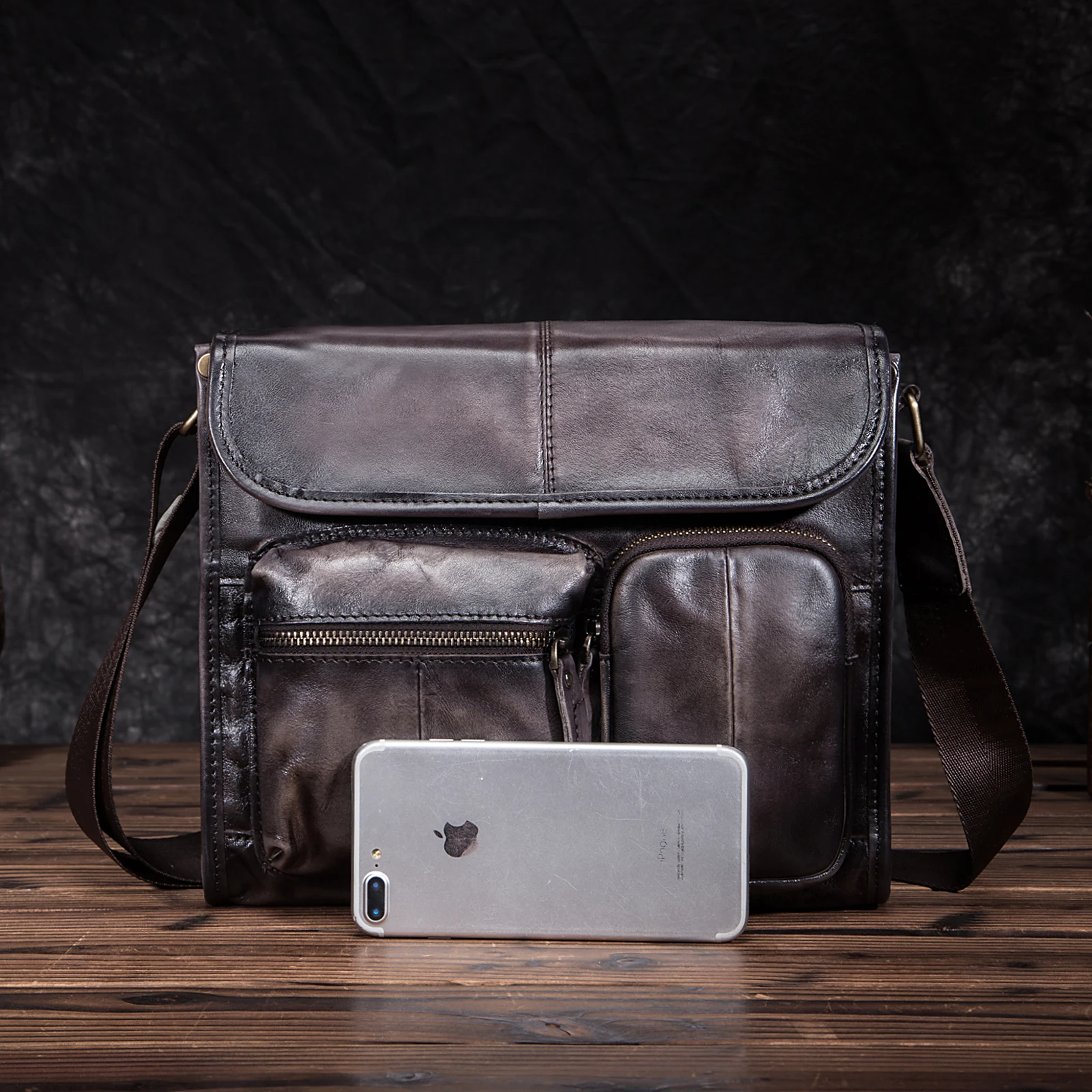 Кожаная Мужская Дизайнерская Повседневная сумка через плечо, сумка через плечо, модная 1" Сумка для планшета Mochila, сумка для книг 202-b
