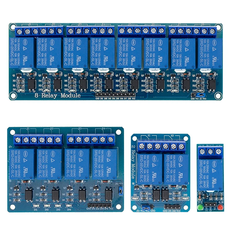 5V 1/2/4/8 Kanal Relais Board Modul Optokoppler LED für Arduino PiC ARM AVR n Db 