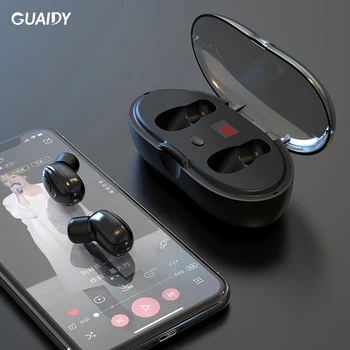 

Wireless V5.0 Bluetooth Earphone TWS Earbuds Headsets LED Mini In Ear Universal For iPhone XS Max Samsung A50 HD Stereo With Mic