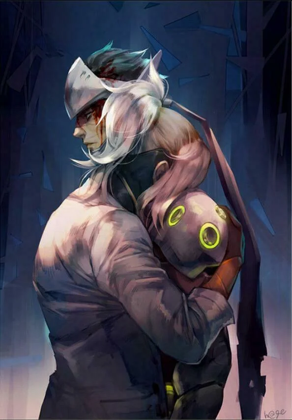 ホット日本アニメゲームoverwatch源氏アートフィルムプリントシルクポスターのホーム壁の装飾24x36inch 絵画 書道 Aliexpress