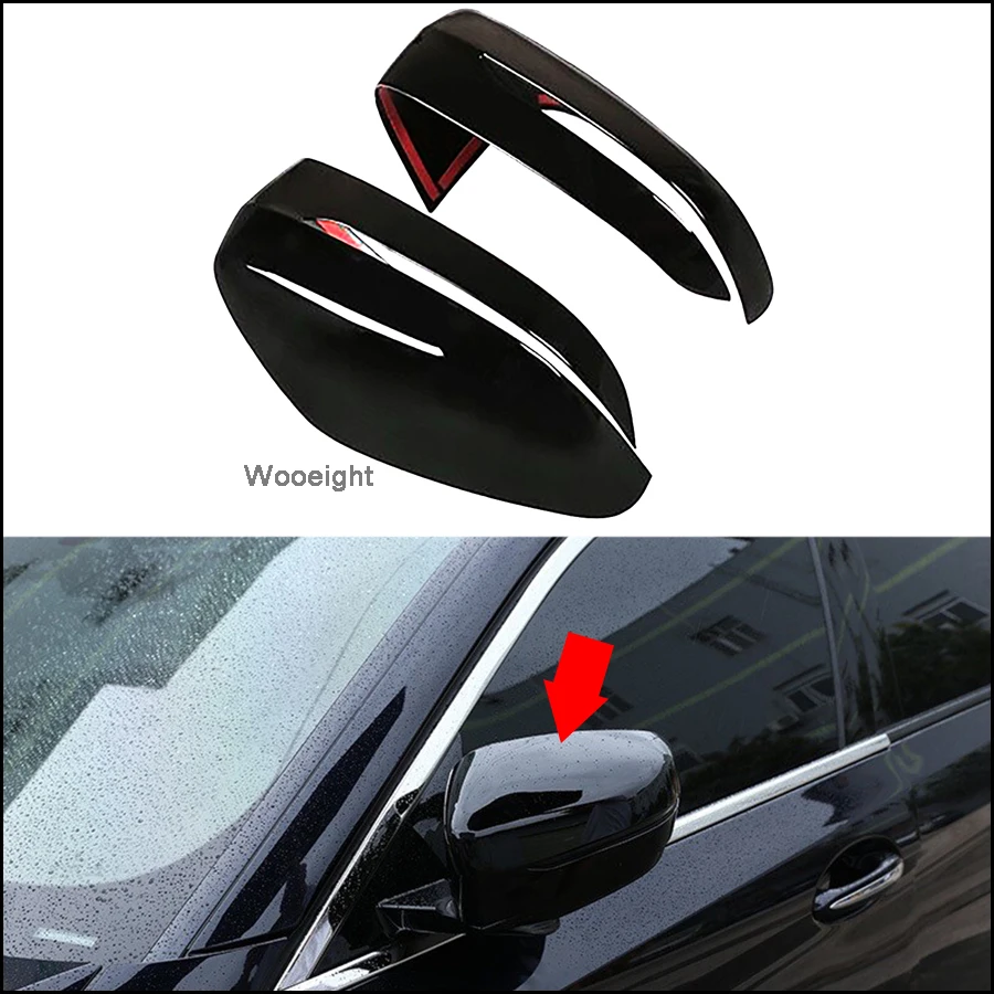 Wooeight 2Pcs Bright Black Car Side Rearview Mirror Cover Cap Trim Fit for BMW 5 Series 2018 2019 3 2020 | Автомобили и мотоциклы