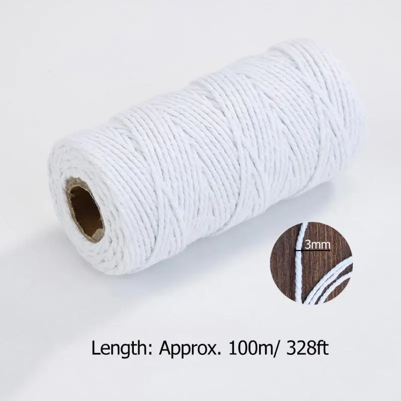 100 м/рулон ретро натуральный пеньковый жгут джутовый шпагат мешочная нить