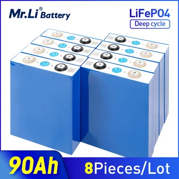 

Mr.Li 3.2V 90Ah lifepo4 battery cell 8pcs Used in solar UPS low-speed electric vehicles EU US TAX FREE