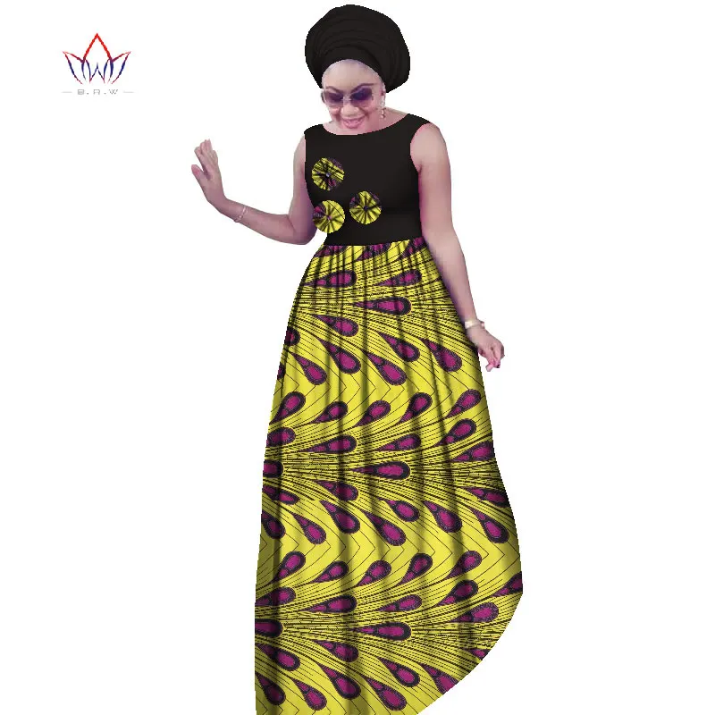 BRW африканские платья размера плюс для женщин Dashiki Afrian стиль без рукавов
