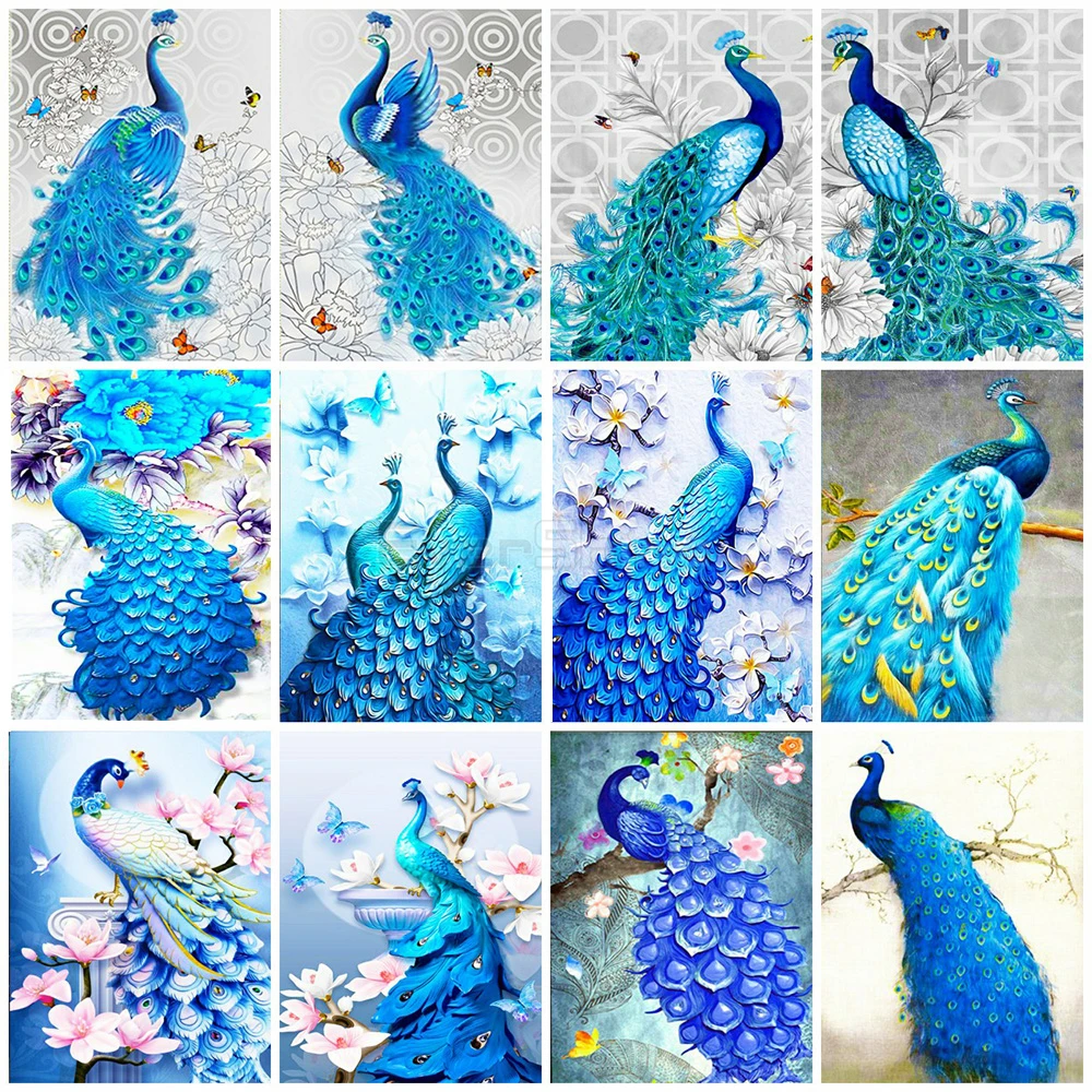 EverShine 5D Diamond Painting Peacock Cross Stitch Embroidery Sale Bead Picture Kits Handicraft Art Decoration Home | Дом и сад