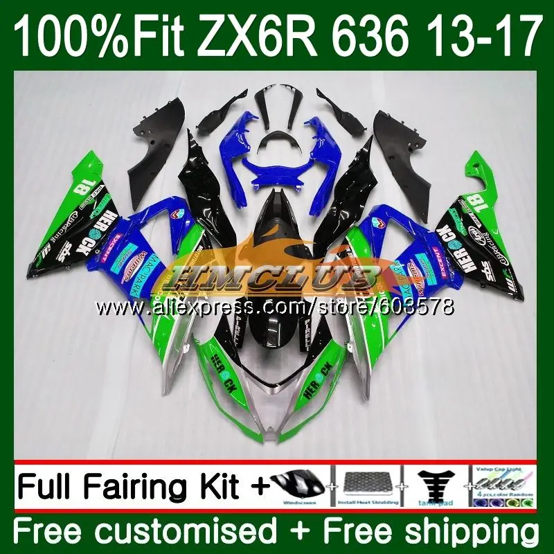 Инъекции для KAWASAKI NINJA ZX-636 ZX 6R 2013 глянцевый синий 30CL. 134 ZX-6R ZX 636 600CC ZX6R 13, 14, 15, 16 лет обтекатель