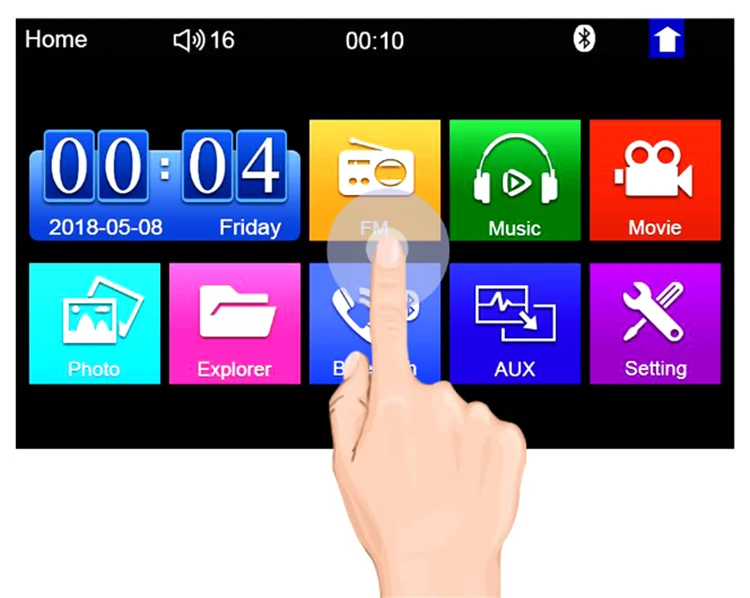 Универсальный 7 дюймов 2 Din Автомобильный Радио MP4/MP5 сенсорный экран USB FM Android/ios зеркальная связь автомобильный мультимедийный плеер монитор для камеры