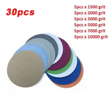 

25pcs 2Inch Hook and Loop Disc waterproof Sandpaper Wet/Dry Grinding Polishing Sanding Disc 1500 2000 3000 5000 7000 10000