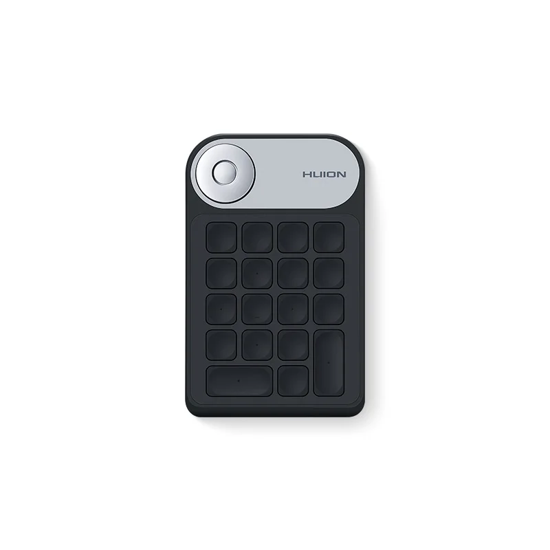 HUION KD100 Keydial Mini-Tastatur für Grafik-Zeichentablett, multifunktionale kabellose digitale Tastatur, Tastenfeld mit 18 Tastenkombinationen_voghion.com