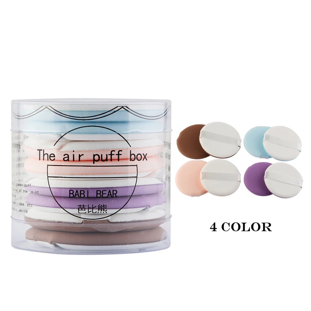 8PCS Air Cushion Puff Cream Foundation Applicator Sponge Puff Facial Powder Blender Smooth Pads for Women Ladies