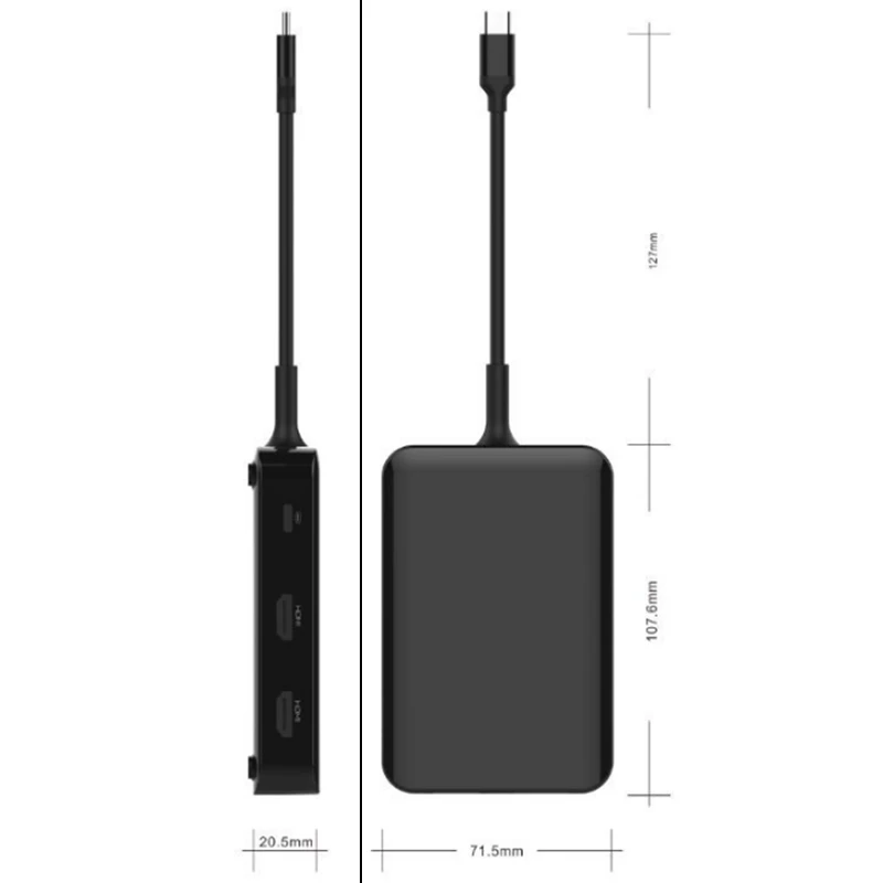 Usb хаб 9 в 1 многопортовый USB C двойной RJ45 HDMI адаптер 3 5 o VGA PD зарядная док станция для