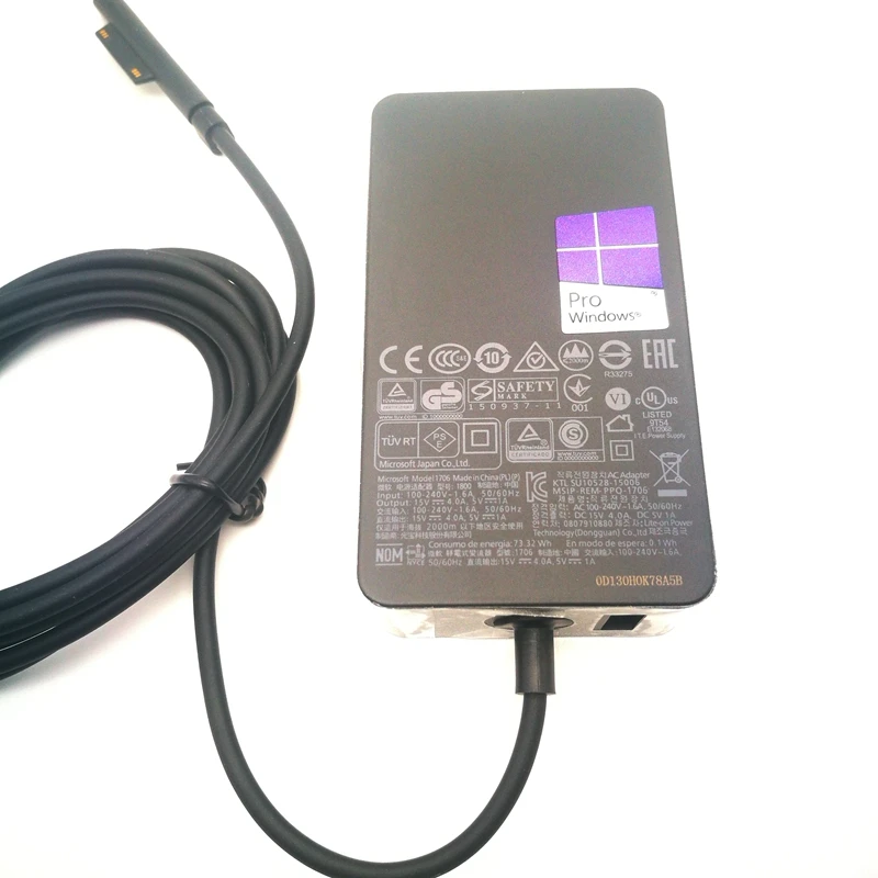 Power Adapter Power Charger 15V 4A for Microsoft surface book Pro 3 Pro 4 5 6 7 8 power adapter 1706 charger fast charge