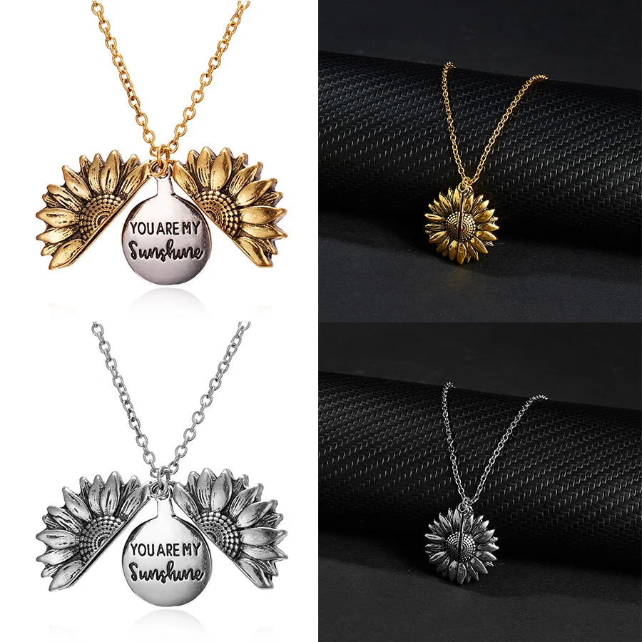 You Are My Sunshine Sunflower Necklace - Not sold in stores