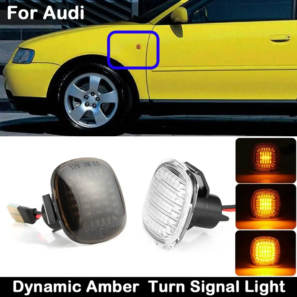 2 предмета в комплекте для Audi A3/8L A4/8D A4/S4 прозрачные линзы дымчатые светодиодный