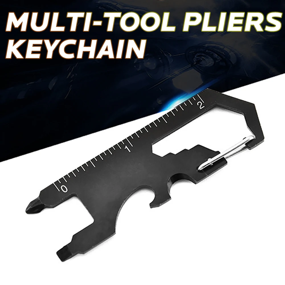 

2019 Brand Outdoor Home Multi-function Tool Card With Nail Puller Keychain Screwdriver Scale Bottle Opener Word Screwdriver