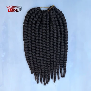 

DLME12 Intch Havana Mambo Twist Crochet Braids Senegalese Twist Crochet Hair Havana Mambo Braiding Hair Extensions (1B#)