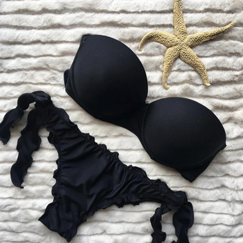 

New Sexy Off Shoulder Bikini Swimwear Women Swimsuit Push Up Bikini Set Brazilian Bathing Suit Beachwear Swimming Suit For Women