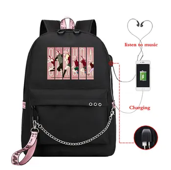 

Children Backpacks Schoolbags Anime Bags Teenager Girls Kids Naruto Anime School Bags Usb Charging Korean Backbags Bags Rucksack