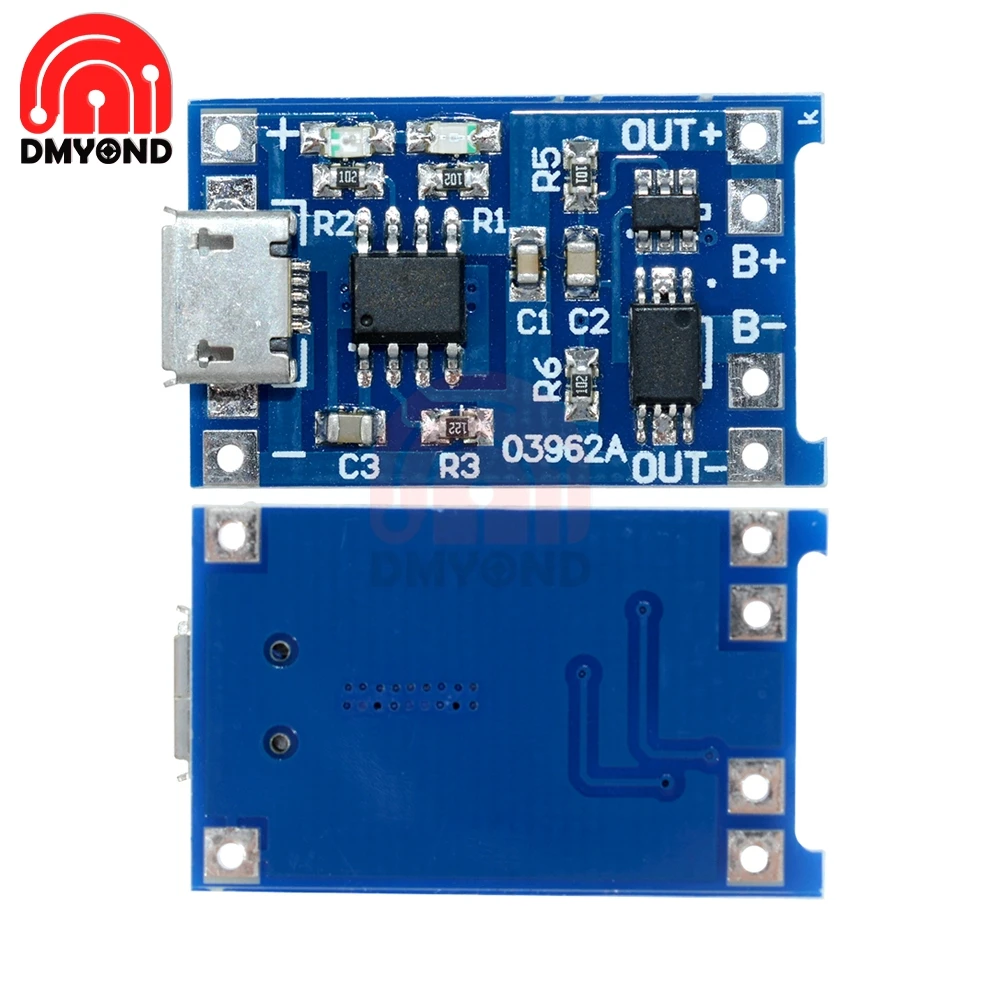 Плата зарядки микро литиевых батарей TC4056A 5 в 1 А модуль с защитой usb две функции