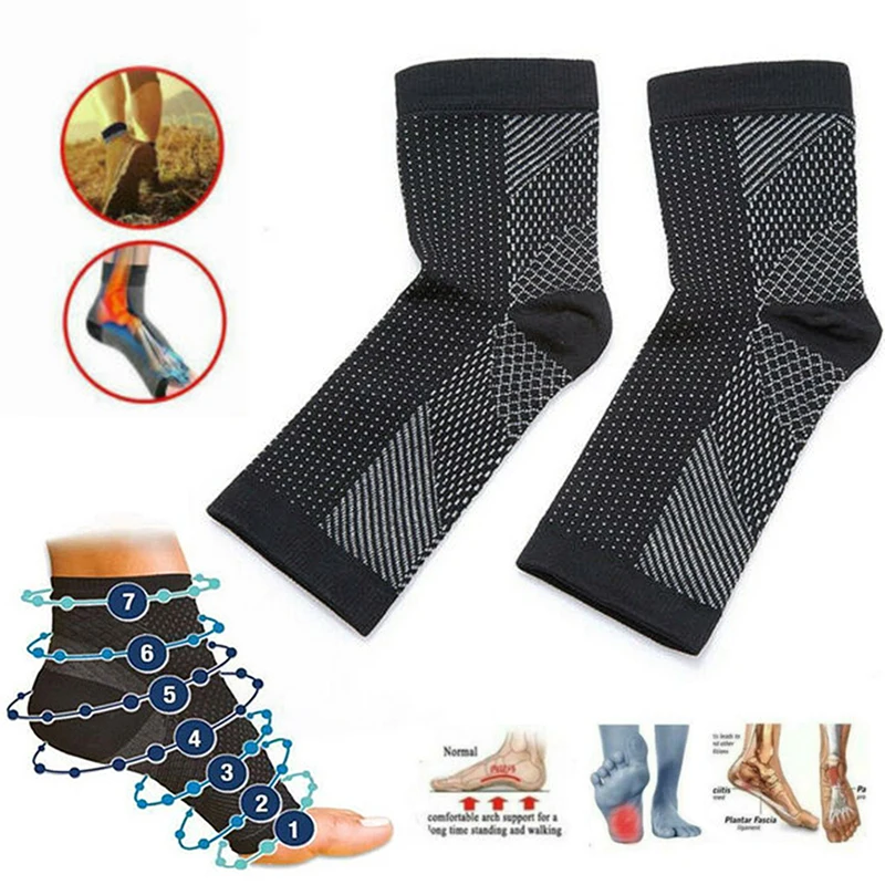 

1 Pair Sport Ankle Brace Protector Compression Ankle Support Pad Foot Stabilizer Ankle Protector for Sports Nursing Care