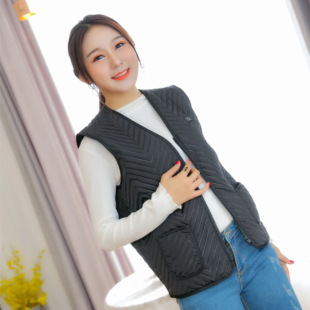 Skup Mężczyźni kobiety jesień zima jazda na nartach zmywalny kurtki na zewnątrz Camping piesze wycieczki podgrzewane do ładowania USB kamizelki regulowany tryby ciepły