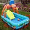 New Water Slide For Children Fun Lawn Water Slides Inflatables Pools For Kids Swimming Pool Summer Children's Slide Set Toys 2