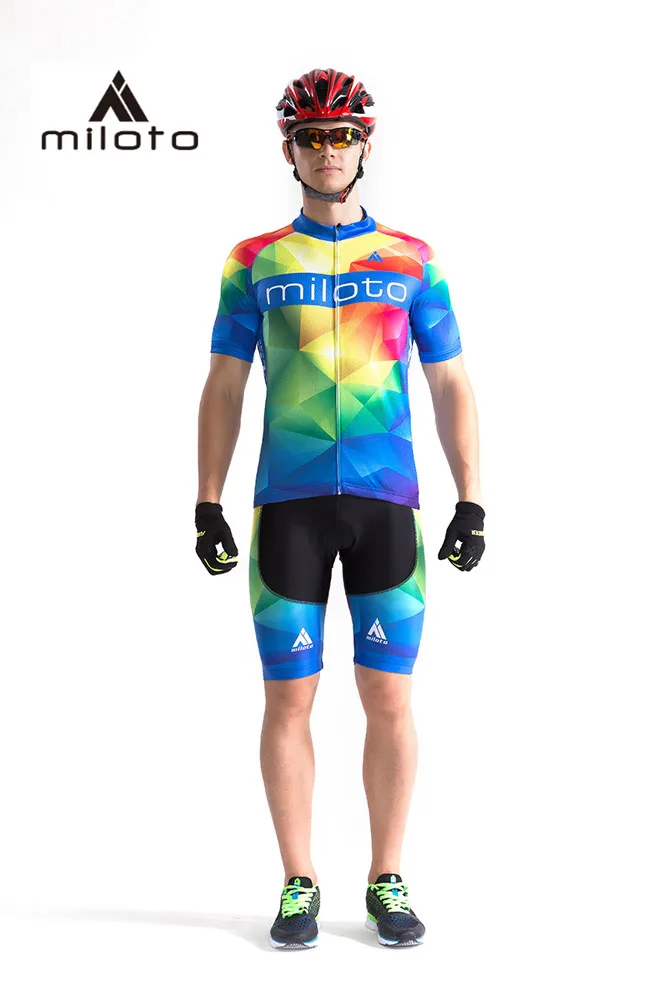 

MILOTO Summer Bike Service Box Ciclismo Breathable Short Sleeve 2019 Men's Mountain Bike Wear Racing Bike Set