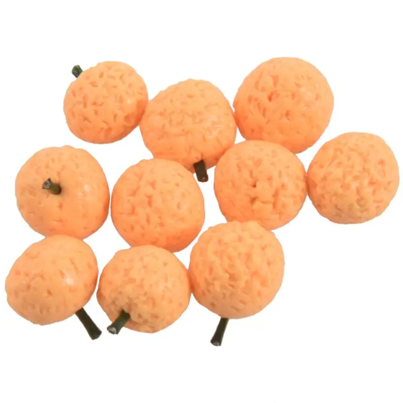 Hot-10pcs кукольный домик Миниатюрная модель Имитация Поддельные фрукты кухонный Декор подарок 1/12 оранжевый