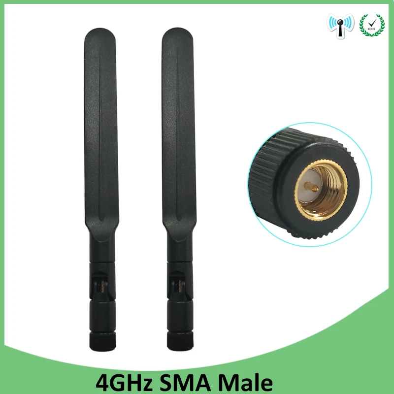 

2pcs 4G Lte Antenna 5dbi Sma Male Connector Plug antena directional external antenne for 4g Router wireless modem lte repeater