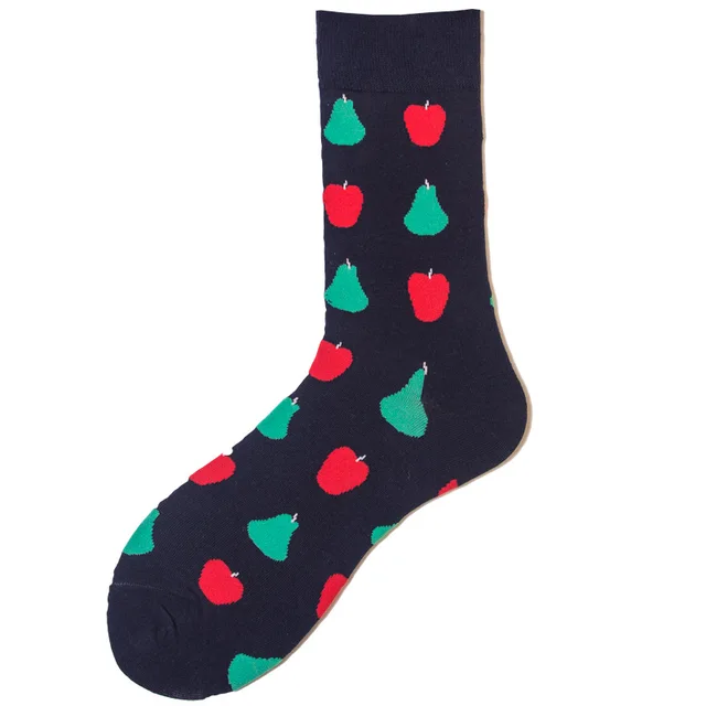 Unisex Fashion Art Men Sock 3D Print Fruit Happy Socks Avocado Apple Cherry Crew Men Funny Meias Cotton Harajuku Soft Socks 20