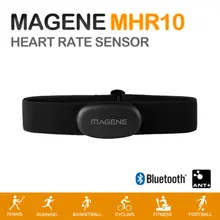 Magene mhr10 sensor de frequência cardíaca, modo duplo ant + bluetooth 4.0 com alça no peito