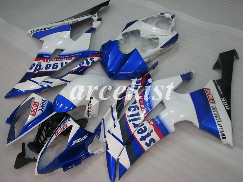 ABS литья под давлением Обтекатели комплект подходит для YAMAHA YZF-R6 2008- 08 09 10 11 12 13 14 15 16 Кузов Набор ярко-синий